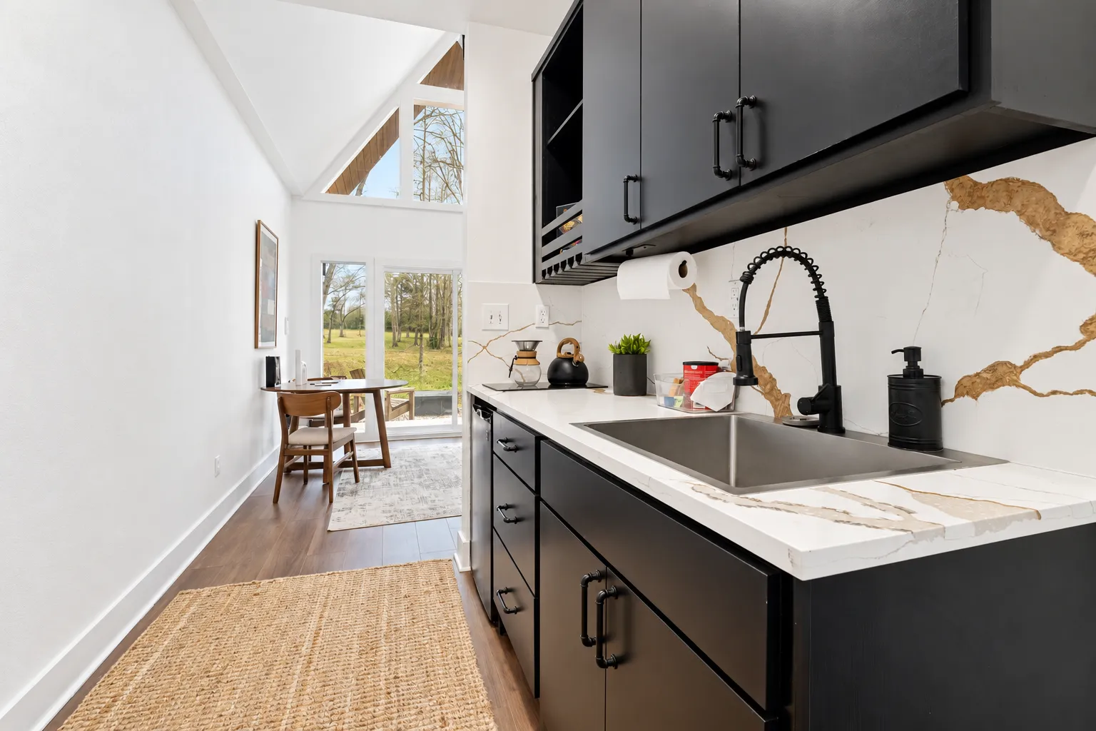 Kitchen in a Lake Noire cabin